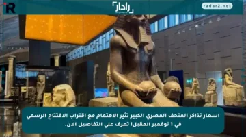 أسعار تذاكر المتحف المصري الكبير تثير الاهتمام مع اقتراب الافتتاح الرسمي في 1 نوفمبر المقبل! تعرف على التفاصيل الآن.